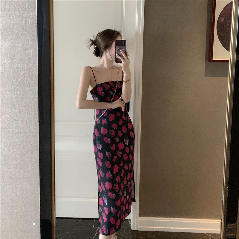Valentine's Day Outfits Sexy Slim Dress Women's Summer Floral Skirt