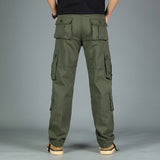 Baggy Cargo Pants for Men Spring and Autumn Overalls Men's Casual Pants Loose Straight Trousers Multi-Pocket Pants Army Green Outdoor Large Size Sports Pants
