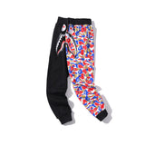 A Ape Print Pant Shark Head Two Colors Camouflage Casual Trousers Men and Women Couple Print Sweatpants