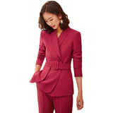 Women Pants Suit Uniform Designs Formal Style Office Lady Bussiness Attire Fall Winter Fashion Tailored Suit Formal Clothes Workwear