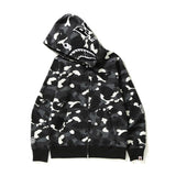 A Ape Print Hoodie Men and Women plus Size Loose Hoodie Coat