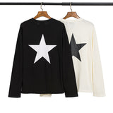 Fog Sweatshirt Essentials Long Sleeve round Neck Neck Neck Sweater Five-Pointed Star Printed round Neck Pullover Long Sleeve