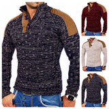 Men's Fashion Men's Casual Sweater Coat Personality Stitching Sweater Knitwear Men Coat Men Winter Outfit