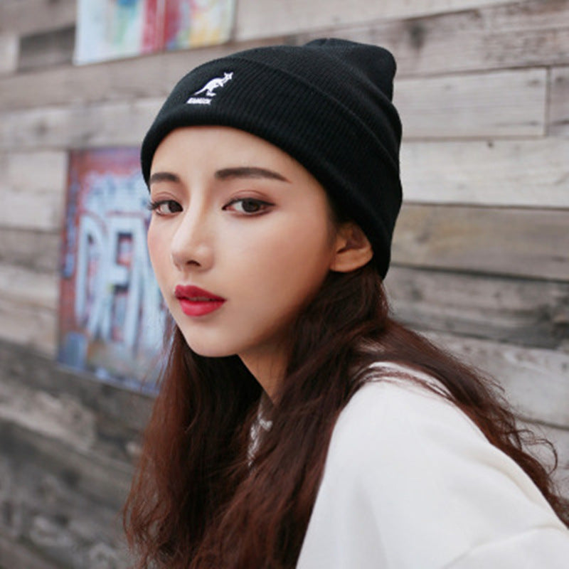 LL Cool J Hat Knitted Hat Kangaroo Woolen Cap Women's Warm Hat