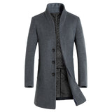 Men's Coat Men's Mid-Length Slim-Fit Coat Trendy Men's Trench Coat Men's Spring Trench Coat