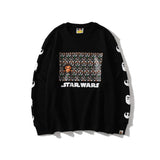 A Ape Print Sweatshirts Spring and Autumn Cartoon Print Men's and Women's Ball Battle Pullover Sweater