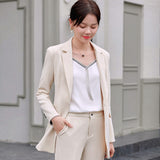 Women Pants Suit Uniform Designs Formal Style Office Lady Bussiness Attire Autumn Casual Fashion Corset Small Business Suit Coat