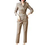 Women's Pants Suit Uniform Designs Formal Style Office Lady Bussiness Attire Suit Two-Piece Suit Women's Winter Fashion Suit