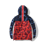 A Ape Print Coat Ape Head Shark Coat Hooded Cotton Jacket Thin