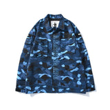 A Ape Print Jacket Spring and Autumn Men's Fashion Fashion Brand Camouflage Workwear Wind Coat Coat