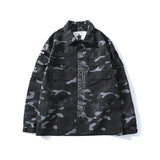 A Ape Print Jacket Spring and Autumn Men's Fashion Fashion Brand Camouflage Workwear Wind Coat Coat