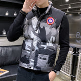 Men's Vest Casual Sleeveless Jacket Men's Jacket Vest Men's Autumn and Winter Vest Top Sleeveless Jacket