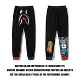 A Ape Print Pant Contrast Color Trousers Sweatpants Men and Women Youth Fashion Pants