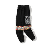 A Ape Print Pant Shark Ape Head Camouflage Reflective Pocket Trousers Loose Casual