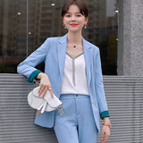 Women Pants Suit Uniform Designs Formal Style Office Lady Bussiness Attire Casual Fashion Tailored Suit Coat Business Two-Piece Set