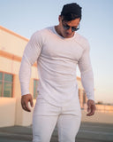Men Tracksuit Set Jogging Suits Mens Muscle Workout Brothers Men's Spring and Autumn Sports and Leisure Running Bottoming Thin Cotton Long-Sleeved T-shirt