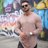 Men Tracksuit Set Jogging Suits Mens Muscle Workout Brothers Men's Spring and Autumn Sports and Leisure Running Bottoming Thin Cotton Long-Sleeved T-shirt