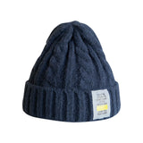 Toque Autumn and Winter Thick Warm Twist Knitted Hat Cone Top Hat Ear Protection Beanie Hat Woolen Cap Men