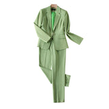 Women Pants Suit Uniform Designs Formal Style Office Lady Bussiness Attire Spring and Autumn Short Suit Black