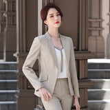 Women Pants Suit Uniform Designs Formal Style Office Lady Bussiness Attire Autumn Fashion Two-Piece Suit