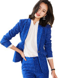 Women Pants Suit Uniform Designs Formal Style Office Lady Bussiness Attire Fashion Autumn Winter Black Professional Tailored Suit Two Piece Set
