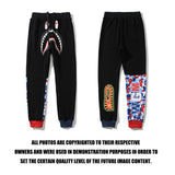 A Ape Print Pant Spring and Autumn Men's Color Matching Shark Trousers