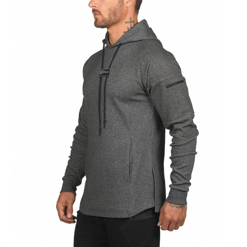 Men's Sports Hoodie Men Sweatshirts Fitness Male's Hoodies Muscle Trendy Sports Casual Hooded Sweater Men's Cotton Workout Top Coat