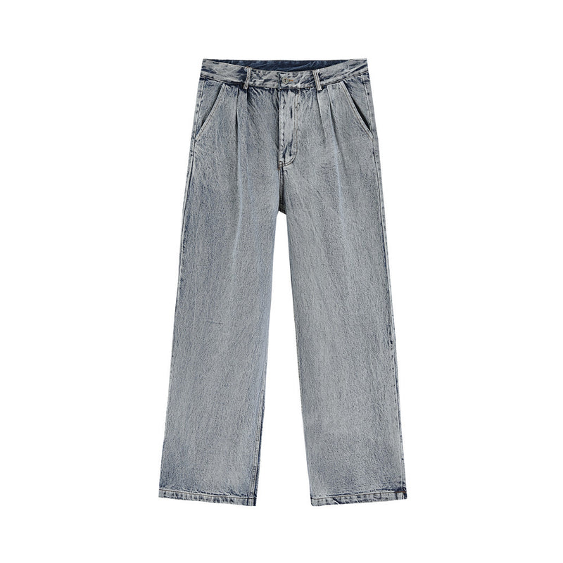 Men's Straight-Leg Pants plus Size Loose Multicolor Trousers Men Denim Pants