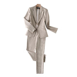 Women Pants Suit Uniform Designs Formal Style Office Lady Bussiness Attire Autumn Fashion Two-Piece Suit