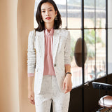 Women Pants Suit Uniform Designs Formal Style Office Lady Bussiness Attire Fashion Autumn Winter Black Professional Tailored Suit Two Piece Set