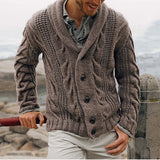 Men Cardigan Sweater Fall Winter Men Sweater Fashion Cardigan Single-Breasted Casual plus Size Sweater