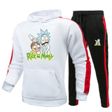Rick and Morty Tracksuit Pullover Hoodie Sweatshirts Men and Women Sports Hooded Sweater Pants Anime Print