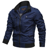 Tactics Style Men Outdoor Windproof Coat Men Casual Jacket Casual Solid Color Jacket Zipper Pocket Standing Collar plus Size Coat