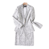Women Pants Suit Uniform Designs Formal Style Office Lady Bussiness Attire Plaid Fashion Autumn And Winter Two-Piece Suit