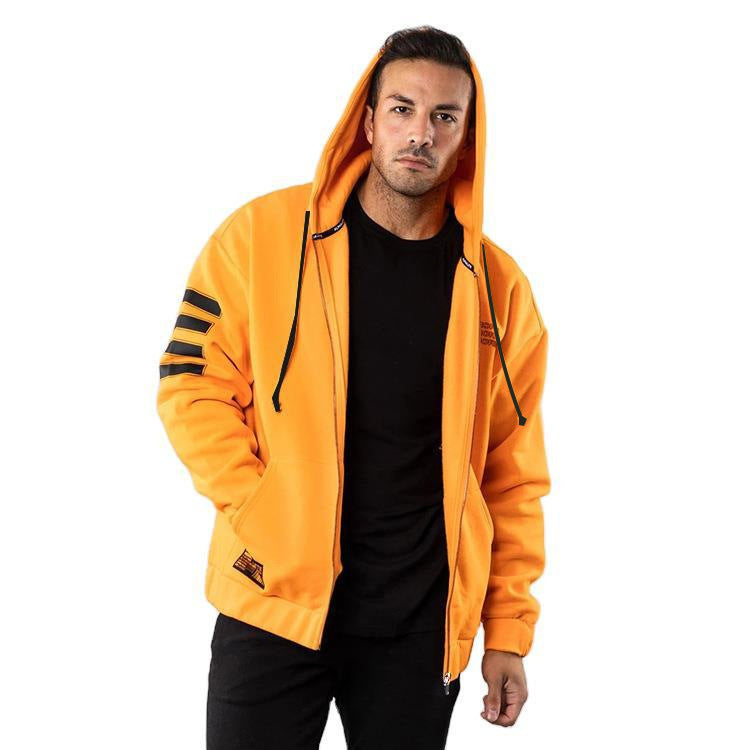 Men's Sports Hoodie Men Sweatshirts Fitness Male's Hoodies Winter Fashion Brand Men's Sport Cardigan Running Training Wear Coat Hooded Fitness Sweater