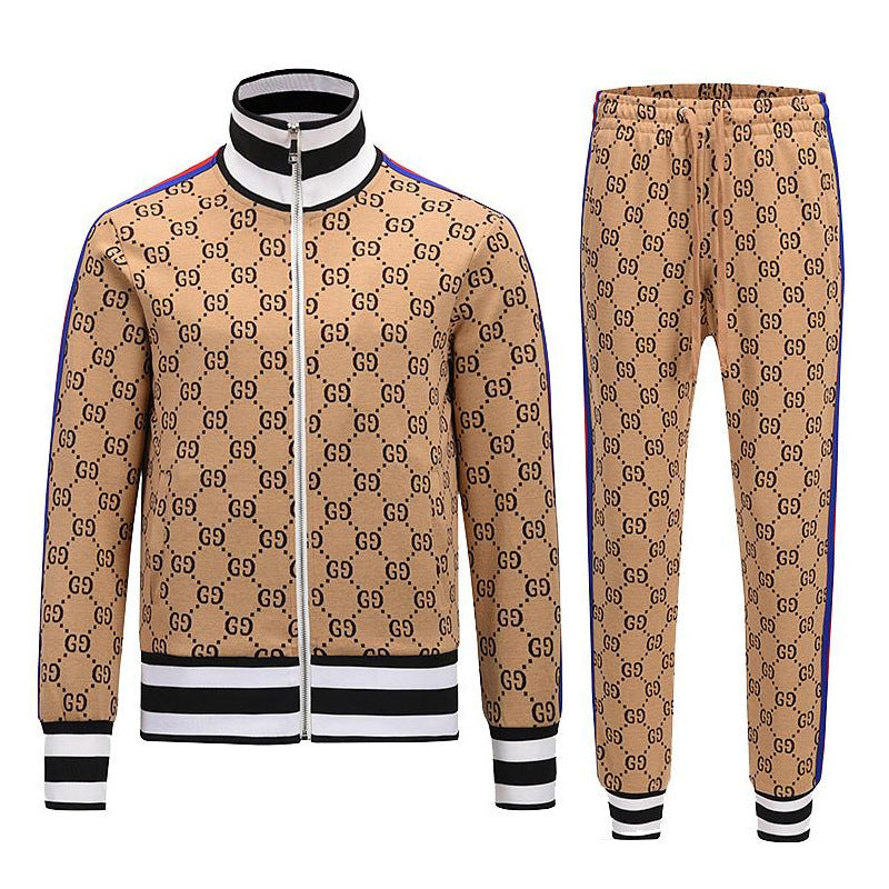 Men′s Athletic Tracksuit Sweat Suits Outfits Casual gucci style gg logo Men's Fitness Sportswear