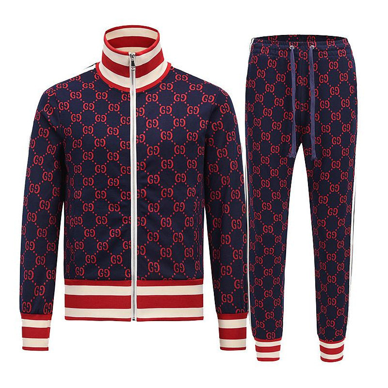 Men′s Athletic Tracksuit Sweat Suits Outfits Casual gucci style gg logo Men's Fitness Sportswear