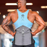 Fitness Men Sleeveless T-shirt Gym Training Tank Tops & Stringer Vests Fashion Men's Sports Vest Summer Sportswear Outdoor Leisure