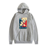 Anime Hoodie Hoodies Pullover Cosplay Costume Zero Two Darling in the Franxx Autumn and Winter Men's and Women's Casual Loose-Fitting Hoodie Sweatshirt