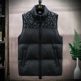 Men's Vest Casual Sleeveless Jacket Men Jacket Men down Cotton Vest plus Size
