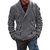 mens chunky knit Men Sweats European and American Men's Knitted Cardigan Sweater