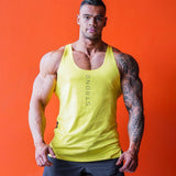 Fitness Men Sleeveless T-shirt Gym Training Tank Tops & Stringer Vests Fashion Men's Sports Vest Summer Sportswear Outdoor Leisure