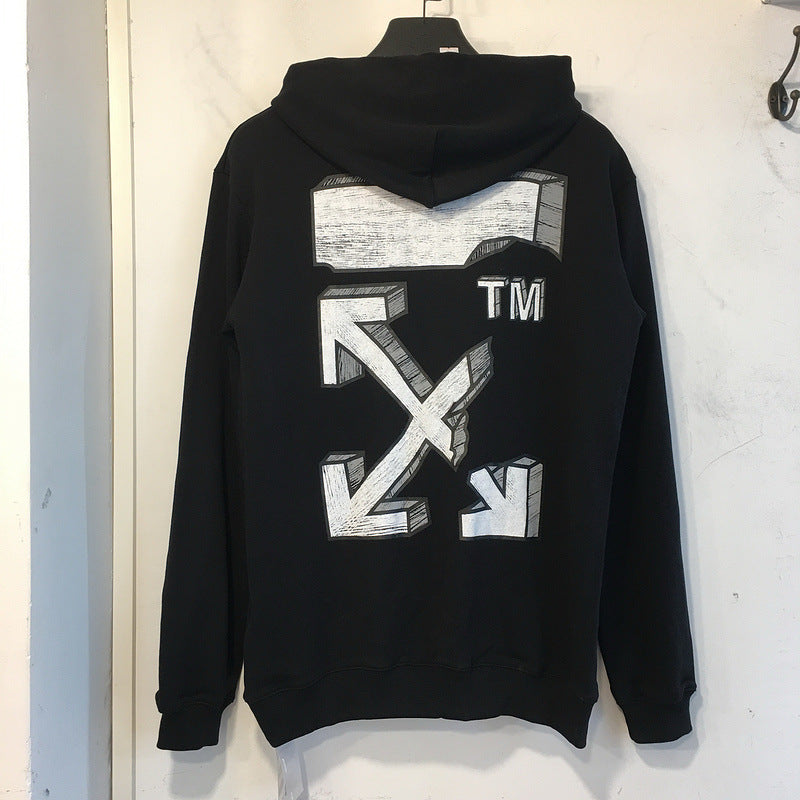 Autumn And Winter Ow Printed Men'S And Women'S Pullover Hoodie Sweater Owt