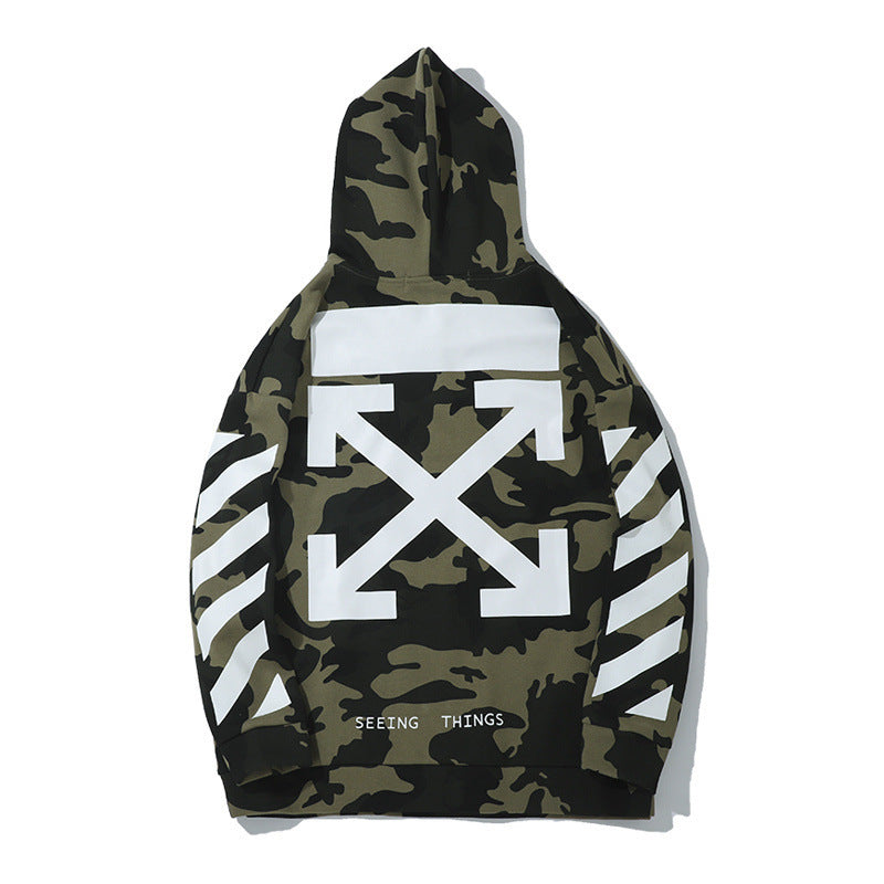 Autumn And Winter Camouflage Printed Hoodie Fashion Printed Pullover Owt
