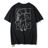 Arrow Print Short Sleeve Tshirt Casual And Comfortable Plus Size Men'S Clothing Owt