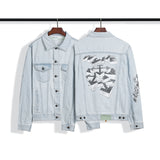 Ow Letter Printed Arrow Washed Do The Old Cowboy Coat Owt