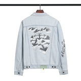 Ow Letter Printed Arrow Washed Do The Old Cowboy Coat Owt