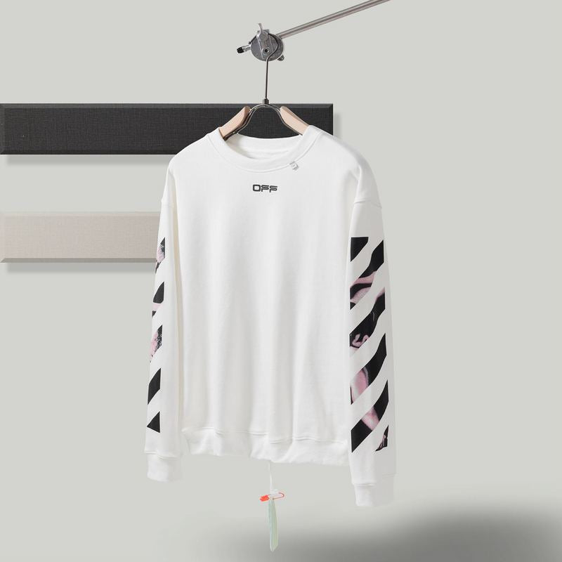 Autumn And Winter Printing Reflective Round Neck Pullover Long Sleeve Sweater Owt