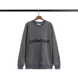 Fog Essentials Long Sleeve round Neck Sweatshirt Double-Line Fleece-Lined Raglan Crew Neck Pullover Sweatshirt