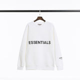 Fog Essentials Long Sleeve round Neck Sweatshirt Double-Line Fleece-Lined Raglan Crew Neck Pullover Sweatshirt
